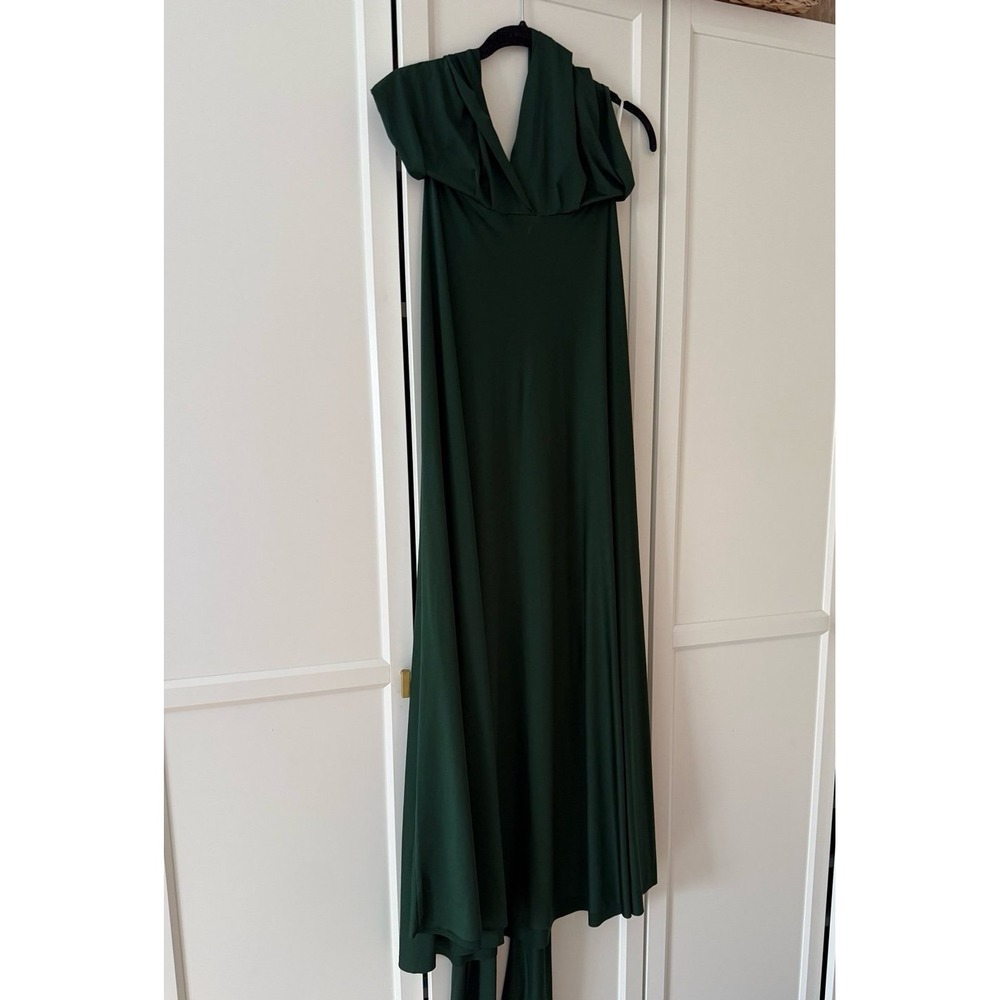 Infinity Dress women's convertible maxi bridesmaid special occasion dress green